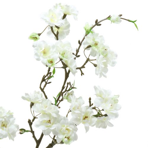 Kirschblütenzweig 90 cm creme weiß künstlich Kunstblume blühender Zweig Kirsche 