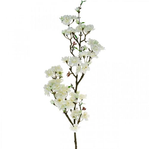 Floristik21 Kirschzweig Weiß künstlich Frühlingsdeko Dekozweig 110cm