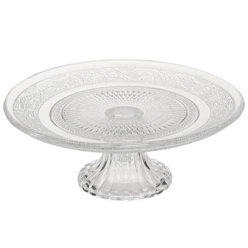 Floristik21 Glas-Tortenplatte auf Fuß, Ø 20cm - Elegante Kuchenpräsentation für Feiern und Events
