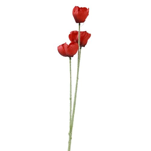 Artikel Künstliche Blumen Mohn Rot 50cm