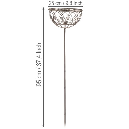 Artikel Metallkorb Dekorationsartikel 95cm für Garten und Outdoor-Bereich