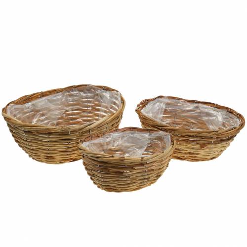 Korb Blumenkorb x3 oval Set mit drei Größen sehr stabil