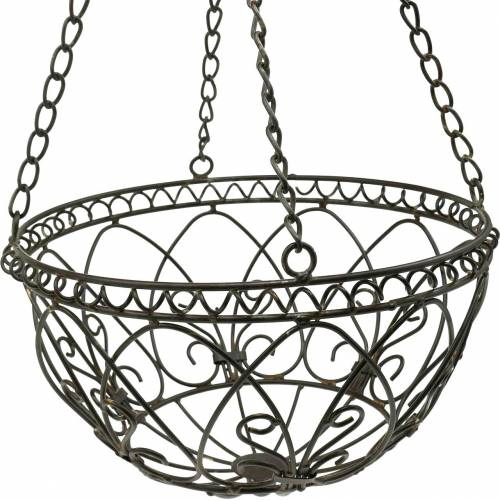 Deko Pflanzkorb Zum Hangen Rostbraun O24cm 330843 025 712