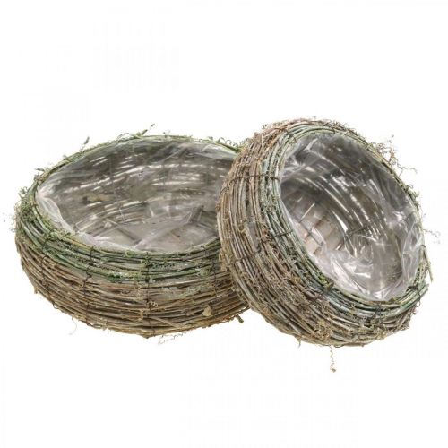 Pflanzkorb rund zweifarbig Rebe, Holz Ø18/25cm 2er-Set Pflanzkorb rund zweifarbig Rebe, Holz Ø18/25cm 2er-Set