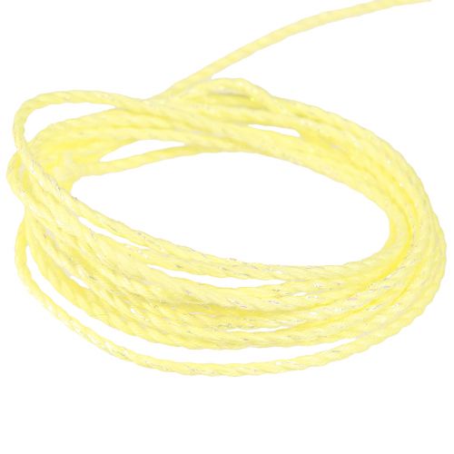 Artikel Kordel Gelb Glimmer irisierender Dekokordel 15mm 50m
