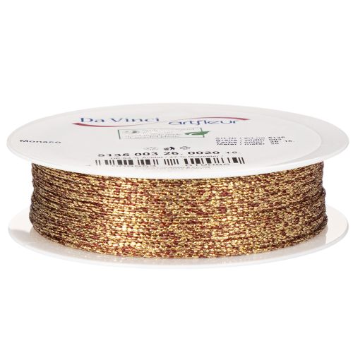 Dekokordel Rolle 3mm 20m Gold Kunststoff für Geschenkdekoration | Floristik21.de