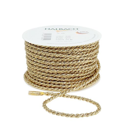 Floristik21 Kordelband Gold 4mm 25m