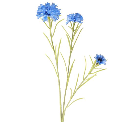 Künstliche Kornblumen Blau 85cm, 3er-Set Kunstblumen für Sommerdeko