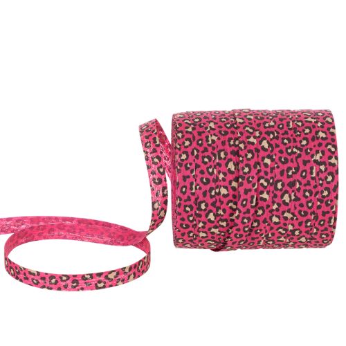 Dekoband Kräuselband Leoprint Pink 10mm x 100m Geschenkverpackung