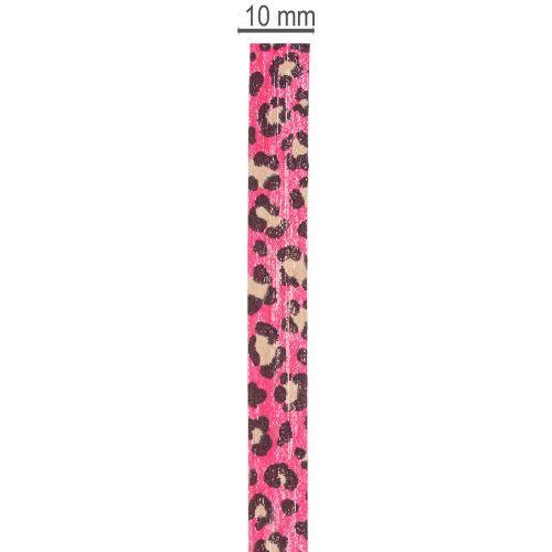 Dekoband Kräuselband Leoprint Pink 10mm x 100m Geschenkverpackung | Floristik21.de