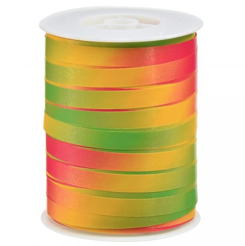 Floristik21 Kräuselband Bunt Farbverlauf Geschenkband Grün, Gelb, Pink 10mm 250m