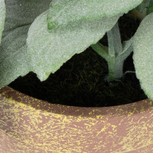 Artikel Kunststoff Kräutertopf mit künstlichen Kräutern Ø 14 cm x H 15 cm für Innenbereich und geschützten Außenbereich, 3er Set