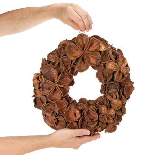 Landlotus Türkranz aus Naturmaterial Ø 35 cm Braun | Floristik21.de