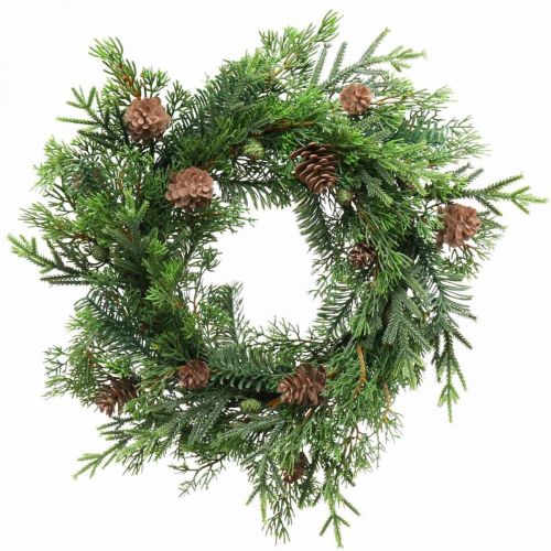 Weihnachtskranz mit Zapfen Adventskranz künstlich Ø40cm