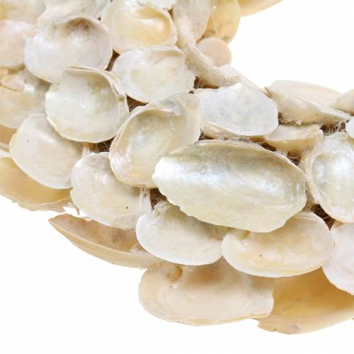 Floristik21 Kranz mit Muscheln Natur Schimmernd Ø30cm