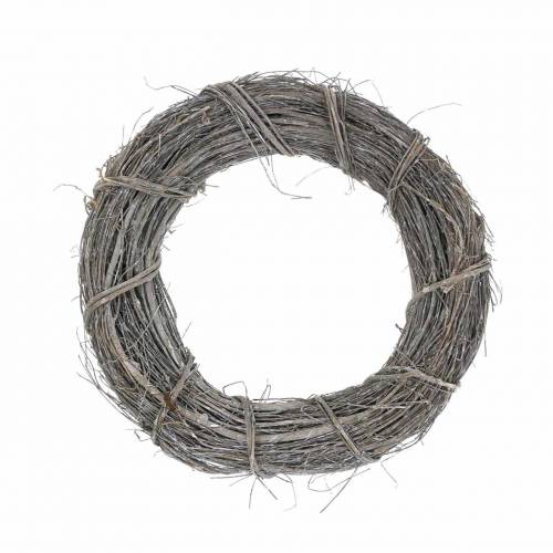 Deko-Kranz Weide Ø25cm Weiß gewaschen Deko-Kranz Weide Ø25cm Weiß gewaschen