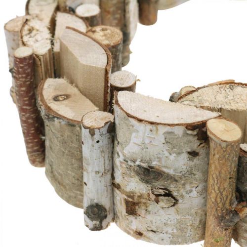 Floristik21 Deko Kranz Birke Holzkranz Tischdeko Ø30cm H7cm