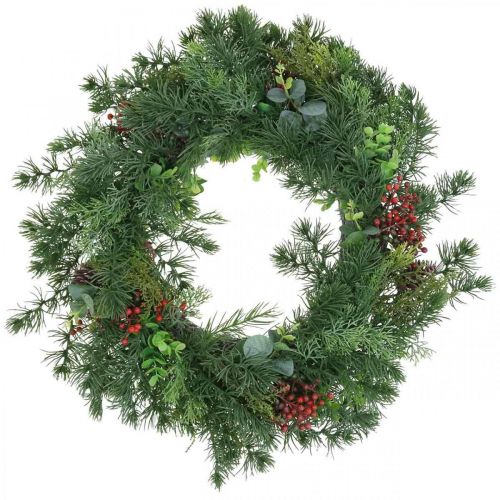 Deko Kranz Kiefer künstlich Beeren Kiefernkranz Tischdeko Ø58cm Deko Kranz Kiefer künstlich Beeren Kiefernkranz Tischdeko Ø58cm