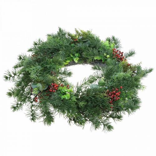 Deko Kranz Kiefer künstlich Beeren Kiefernkranz Tischdeko Ø58cm