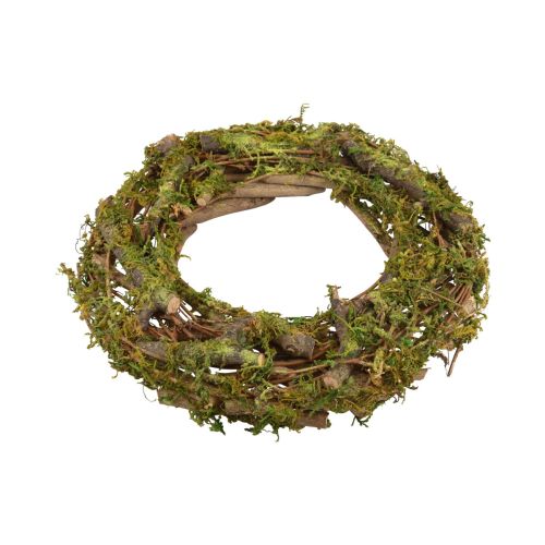Floristik21 Kranz Naturkranz Holzkranz Zweige Moos Glitter Ø28cm