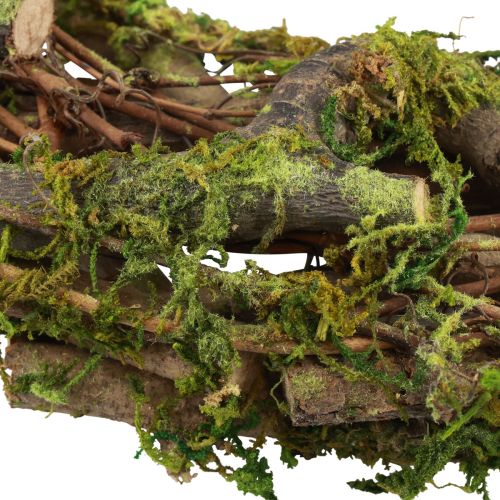 Floristik21 Kranz Naturkranz Holzkranz Zweige Moos Glitter Ø28cm
