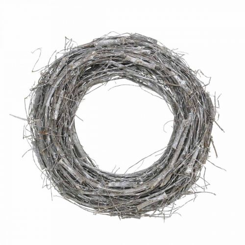 Deko Kranz geweißt Ø40cm Ulme, Rebe Frühlingsdeko Naturkranz