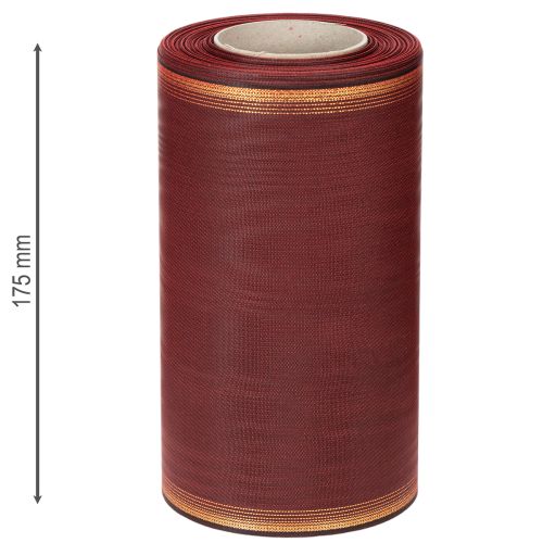 Artikel Kranzband Bordeaux mit Goldkante 175mm Dekor