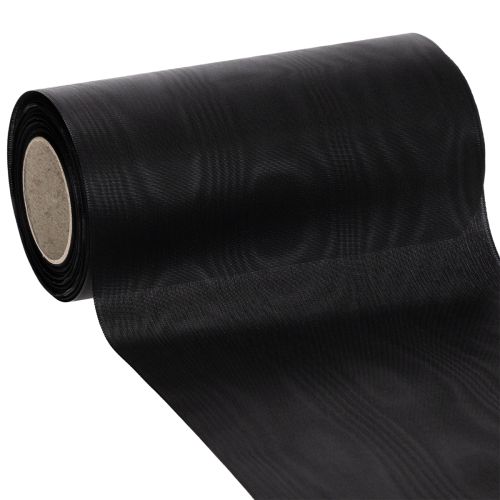 Floristik21 Kranzband Schwarz 200mm 25m für Trauerfloristik, wetterfest und bedruckbar