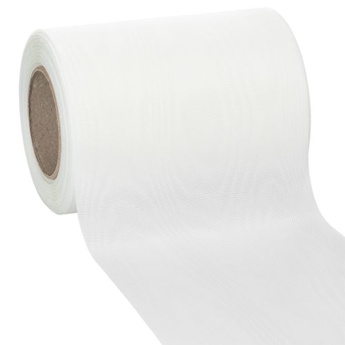 Floristik21 Kranzband Weiß 125mm 25m Dekoband Trauerfeier Grabschmuck
