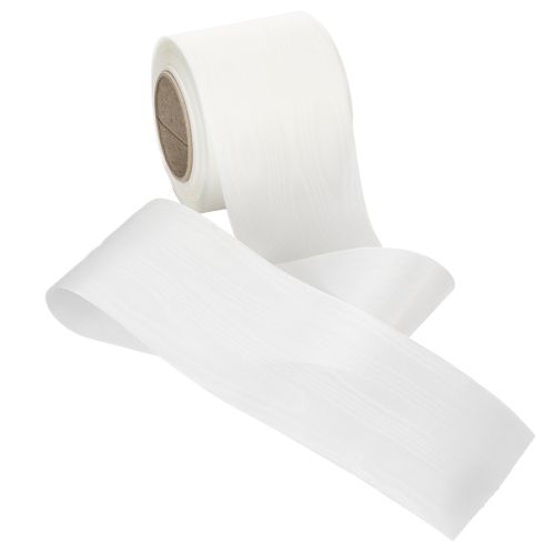 Artikel Kranzband Weiß Hochwertig 75mm x 25m - Dekoband für Floristik und Trauerfeiern, ideal zum Bedrucken