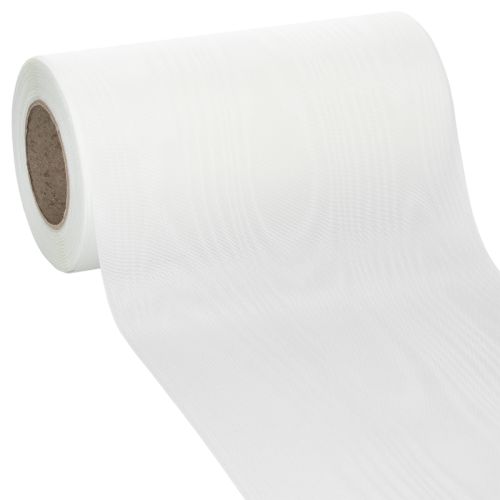 Kranzband Weiß Trauerfloristik 175mm Breit 25m Lang Hochwertiges Acetat Schleifenband einkaufen | Floristik21.de