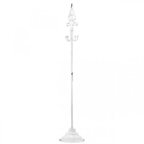 Kranzhalter Shabby Chic Weiß Kranzständer Metall 4 Haken H76cm