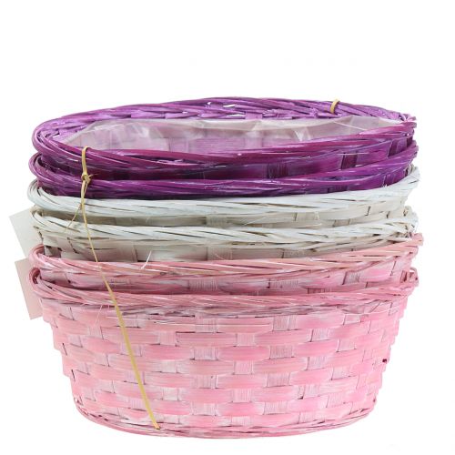 Artikel Spankorb rund Lila/Weiß/Rosa Ø25cm 6 St