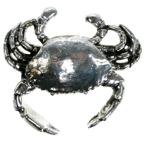 Deko Krebs Antik Silber 12cm | Floristik21.de