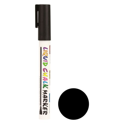 Floristik21 Kreidemarker Kreidestift Schwarz Wasserlöslich 3mm 1 St