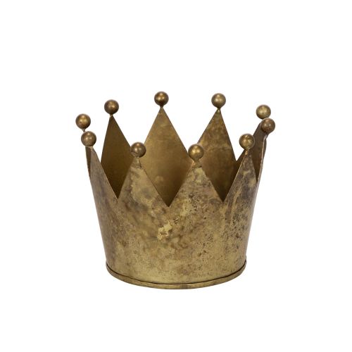 Deko-Krone Metall Gold 11 cm Ø für Tischdekoration