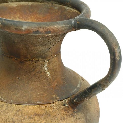 Deko Krug Antik Look Vase Vintage Metall Gartendeko H26cm