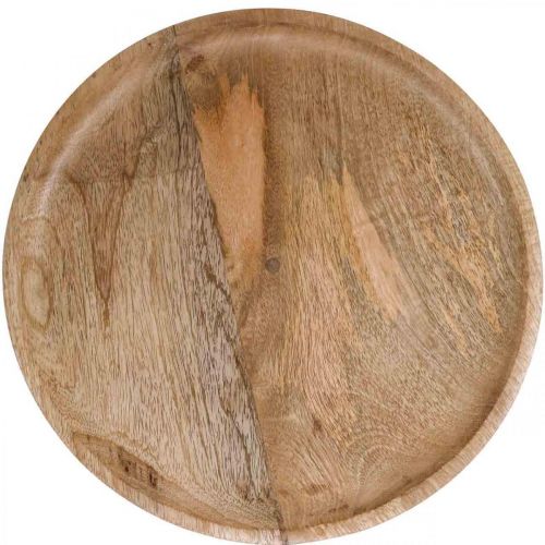 Floristik21 Holztablett, Deko Tablett, Deko Teller rund Ø30cm H12cm