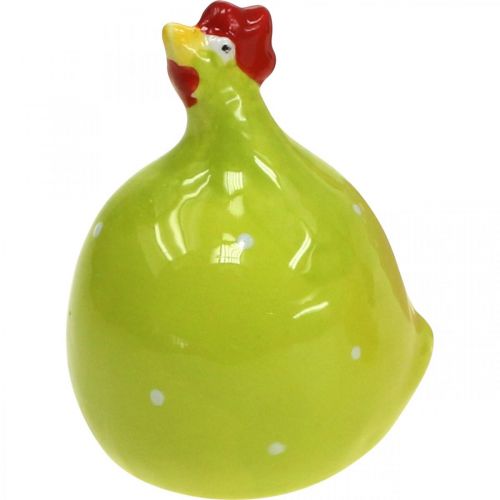 Floristik21 Deko Huhn Keramik Dekofigur Ostern Bunt Sortiert H6cm 6St
