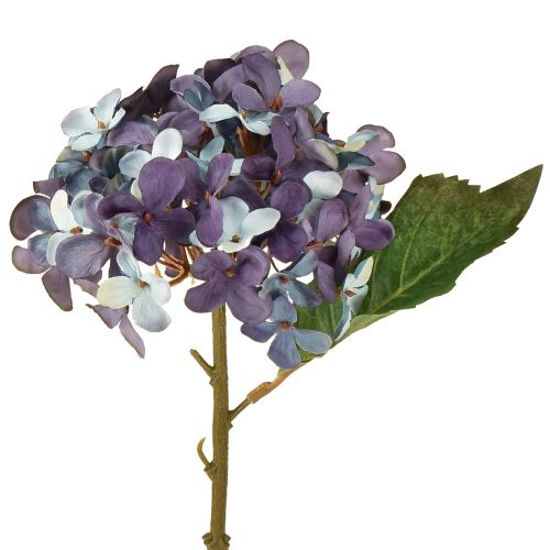 Künstliche Hortensien Blau Lila Deko 34cm 2St - Hochwertig & Flexibel