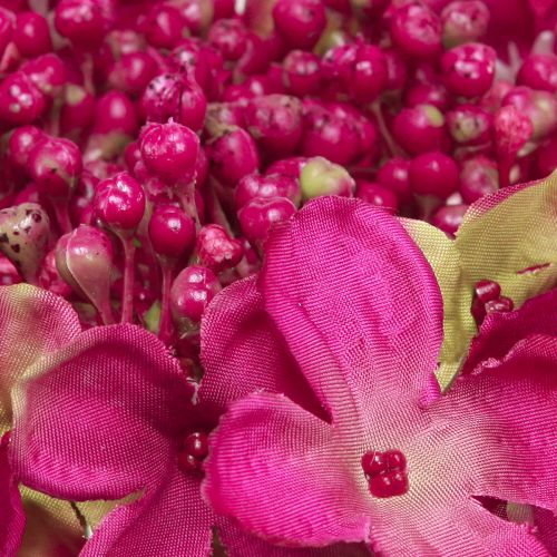 Artikel Künstliche Hortensienzweige Pink Blumendeko 43cm 2St