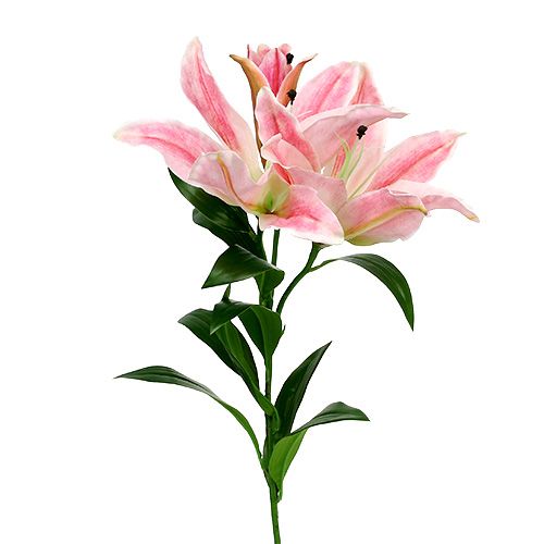Floristik21 Künstliche Lilie Pink Real Touch 100cm