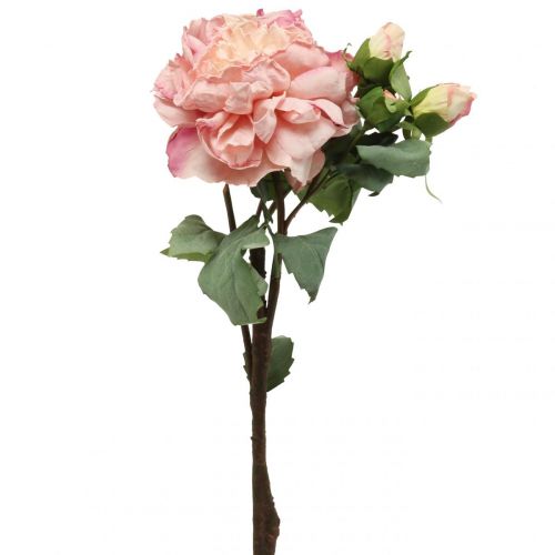 Floristik21 Künstliche Rosen Blüte und Knospen Kunstblume Rosa 57cm