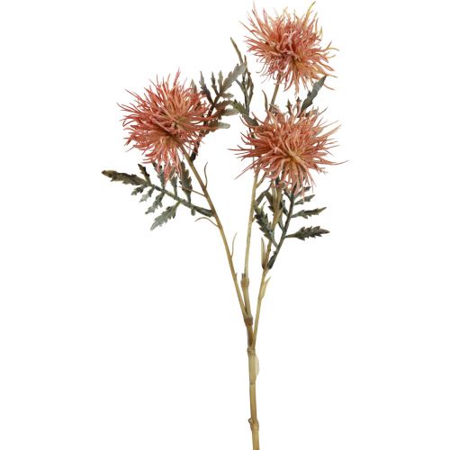 Floristik21 Künstliche Flockenblume Kunstblumen Herbst 3 Blüten Rot 48cm