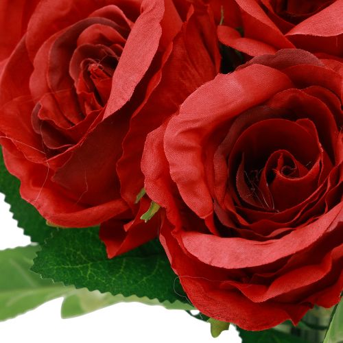 Artikel Künstliche Rosen im Bund Rot 30cm 10 St