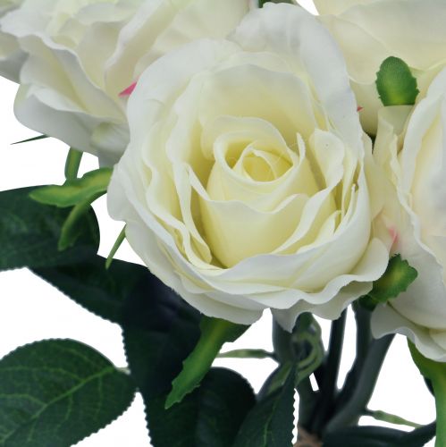 Artikel Künstliche Rosen im Bund Weiß 30cm 8 St