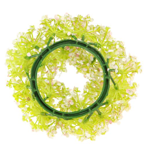 Artikel Künstlicher Blumenkranz Tischdeko Weiß Rosa Ø12cm 6 St Dekokranz