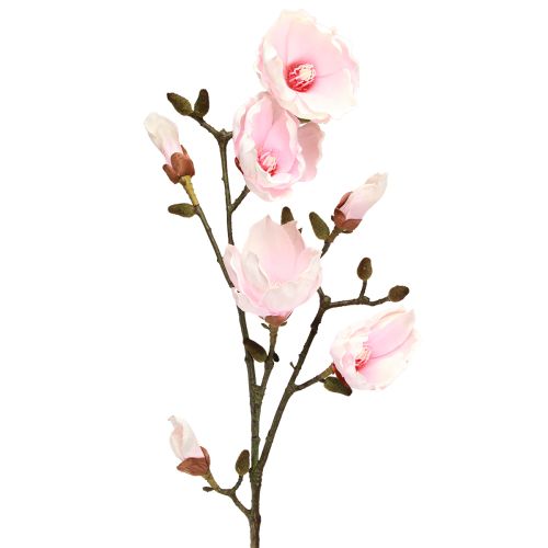 Floristik21 Künstlicher Magnolienzweig Rosa Blüten Dekoration 100cm
