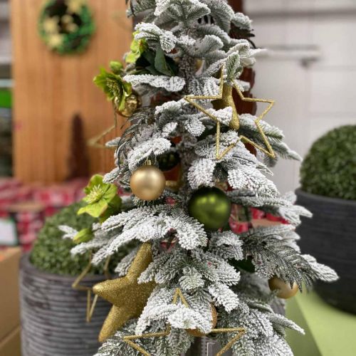 Floristik21 Künstlicher Weihnachtsbaum Tannenbaum Beschneit Deko 120cm