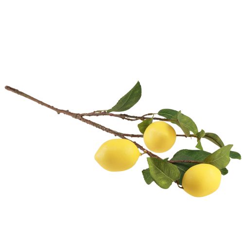 Artikel Künstlicher Zitronenzweig Dekozweig mit 3 Zitronen Gelb 65cm